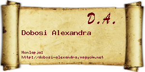 Dobosi Alexandra névjegykártya