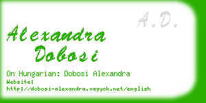 alexandra dobosi business card